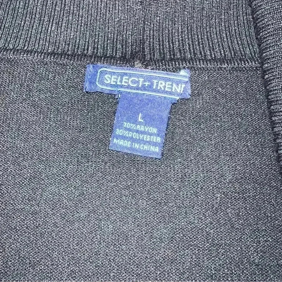 Select+Trent black 3/4 Sleeve Cardigan Woman’s Size L - Picture 4 of 5